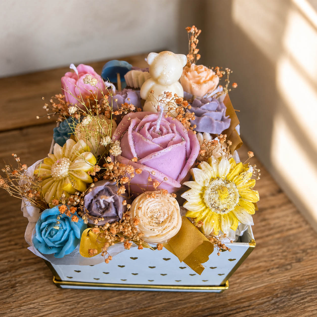 Bouquet Floral de Velas de Cera de Soja | Soff & Gaby
