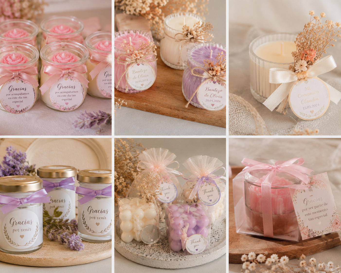 Recuerdos Personalizados para Bodas, Bautizos y Comuniones | Soff & Gaby