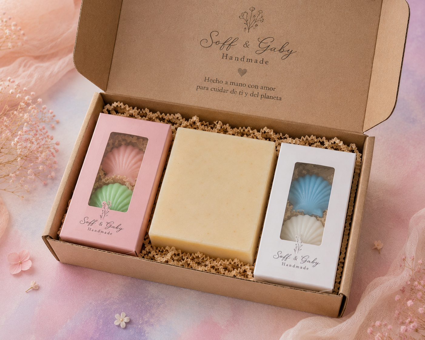 Pack Descubre Soff & Gaby | 2 Wax Melts 20g + Jabón Artesanal